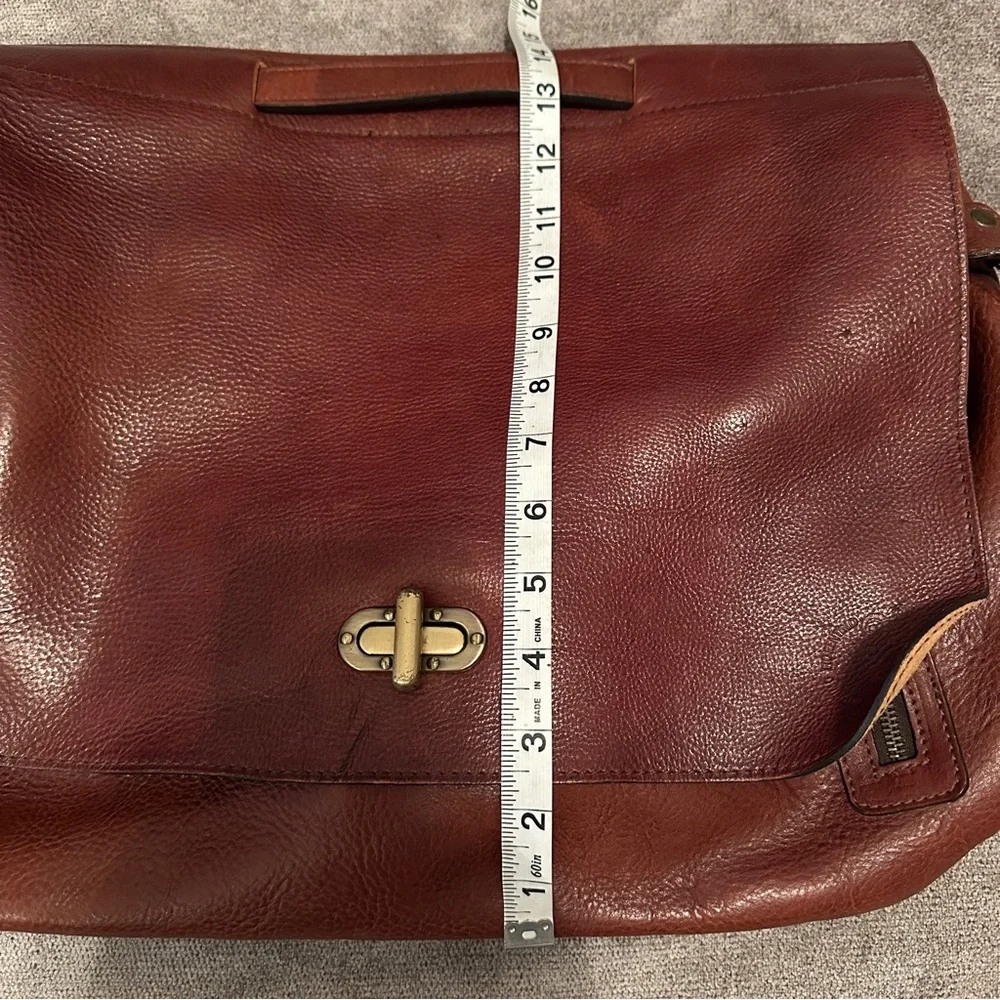 ANONIMO FIORENTINO Brown Leather Messenger Bag Briefcase Made in Italy